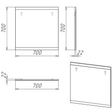 Зеркало Grossman Смарт 70 207005 Графит