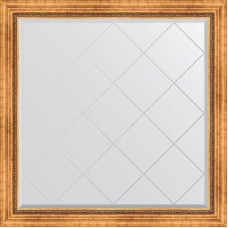 Зеркало Evoform Exclusive-G 106х106 BY 4447 с гравировкой в багетной раме - Римское золото 88 мм