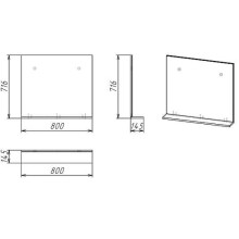 Зеркало Grossman Эдванс 80 208007 Цемент светлый