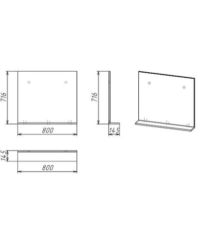 Зеркало Grossman Эдванс 80 208007 Цемент светлый