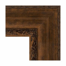 Зеркало Evoform Exclusive-G 127х102 BY 4386 с гравировкой в багетной раме - Состаренная бронза с орнаментом 120 мм