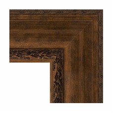 Зеркало Evoform Exclusive-G 127х102 BY 4386 с гравировкой в багетной раме - Состаренная бронза с орнаментом 120 мм