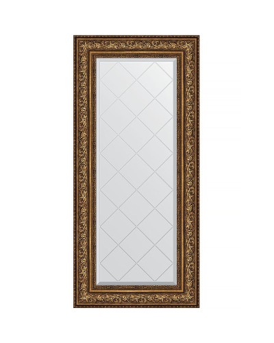 Зеркало Evoform Exclusive-G 130х60 BY 4083 с гравировкой в багетной раме - Виньетка состаренная бронза 109 мм