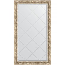 Зеркало Evoform Exclusive-G 128х73 BY 4220 с гравировкой в багетной раме - Прованс с плетением 70 мм