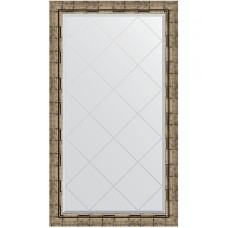 Зеркало Evoform Exclusive-G 128х73 BY 4222 с гравировкой в багетной раме - Серебряный бамбук 73 мм