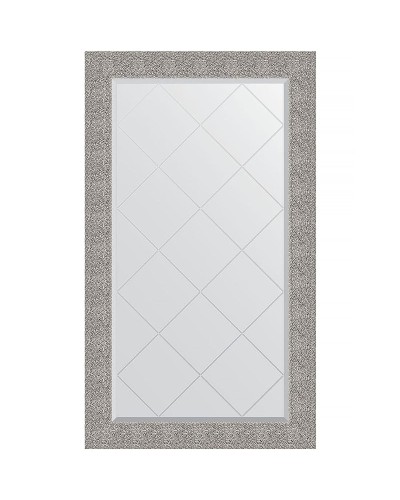 Зеркало Evoform Exclusive-G 131х76 BY 4238 с гравировкой в багетной раме - Чеканка серебряная 90 мм