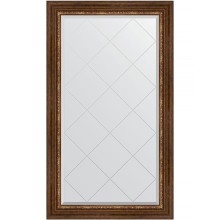 Зеркало Evoform Exclusive-G 131х76 BY 4234 с гравировкой в багетной раме - Римская бронза 88 мм