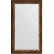Зеркало Evoform Exclusive-G 131х76 BY 4234 с гравировкой в багетной раме - Римская бронза 88 мм