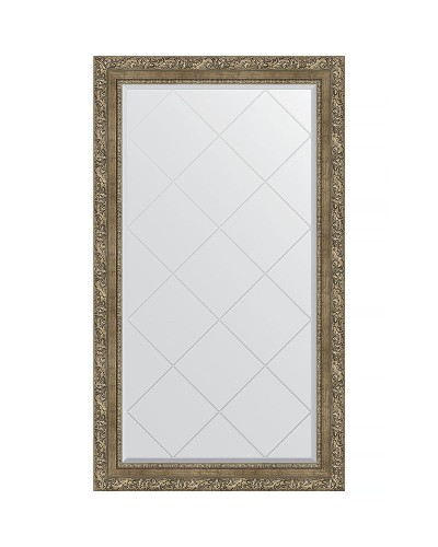 Зеркало Evoform Exclusive-G 130х75 BY 4231 с гравировкой в багетной раме - Виньетка античная латунь 85 мм