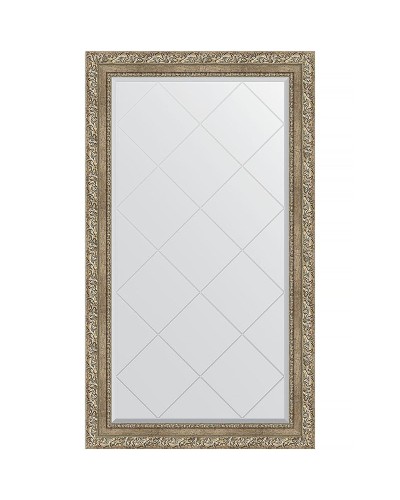 Зеркало Evoform Exclusive-G 130х75 BY 4229 с гравировкой в багетной раме - Виньетка античное серебро 85 мм