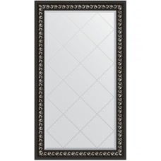 Зеркало Evoform Exclusive-G 129х75 BY 4225 с гравировкой в багетной раме - Черный ардеко 81 мм