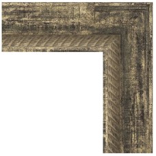 Зеркало Evoform Exclusive-G 123х53 BY 4049 с гравировкой в багетной раме - Старое дерево с плетением 70 мм