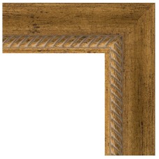 Зеркало Evoform Exclusive-G 123х53 BY 4047 с гравировкой в багетной раме - Состаренная бронза с плетением 70 мм