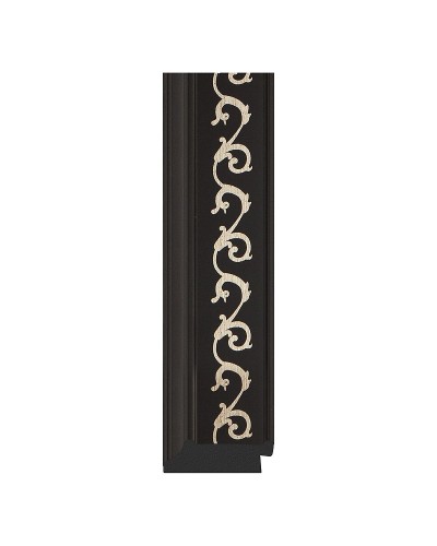 Зеркало Evoform Exclusive-G 124х55 BY 4053 с гравировкой в багетной раме - Черный ардеко 81 мм