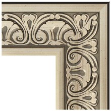 Зеркало Evoform Exclusive-G 107х80 BY 4209 с гравировкой в багетной раме - Барокко серебро 106 мм