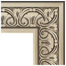 Зеркало Evoform Exclusive-G 107х80 BY 4209 с гравировкой в багетной раме - Барокко серебро 106 мм