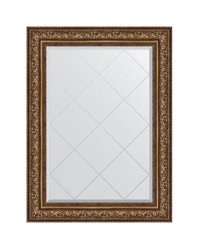 Зеркало Evoform Exclusive-G 108х80 BY 4212 с гравировкой в багетной раме - Виньетка состаренная бронза 109 мм