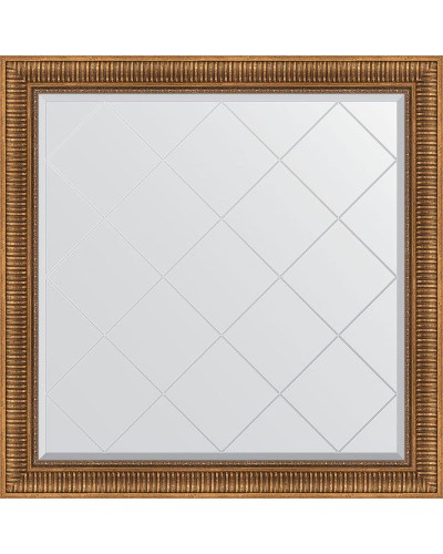 Зеркало Evoform Exclusive-G 107х107 BY 4455 с гравировкой в багетной раме - Бронзовый акведук 93 мм