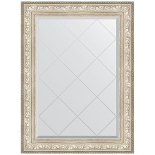 Зеркало Evoform Exclusive-G 108х80 BY 4211 с гравировкой в багетной раме - Виньетка серебро 109 мм