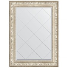 Зеркало Evoform Exclusive-G 108х80 BY 4211 с гравировкой в багетной раме - Виньетка серебро 109 мм