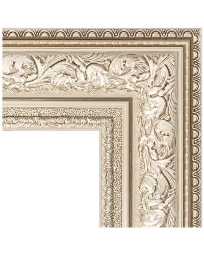 Зеркало Evoform Exclusive-G 108х80 BY 4211 с гравировкой в багетной раме - Виньетка серебро 109 мм