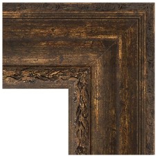 Зеркало Evoform Exclusive-G 110х82 BY 4215 с гравировкой в багетной раме - Состаренное дерево с орнаментом 120 мм