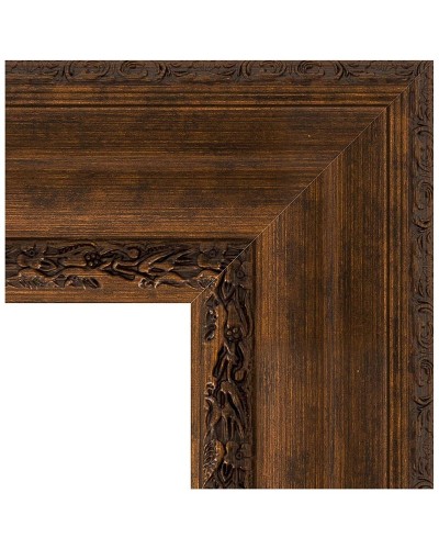 Зеркало Evoform Exclusive-G 110х82 BY 4214 с гравировкой в багетной раме - Состаренная бронза с орнаментом 120 мм