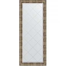 Зеркало Evoform Exclusive-G 153х63 BY 4136 с гравировкой в багетной раме - Серебряный бамбук 73 мм