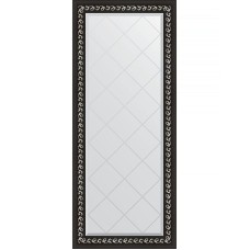 Зеркало Evoform Exclusive-G 154х65 BY 4139 с гравировкой в багетной раме - Черный ардеко 81 мм