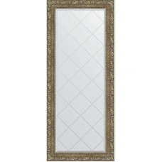 Зеркало Evoform Exclusive-G 155х66 BY 4145 с гравировкой в багетной раме - Виньетка античная латунь 85 мм