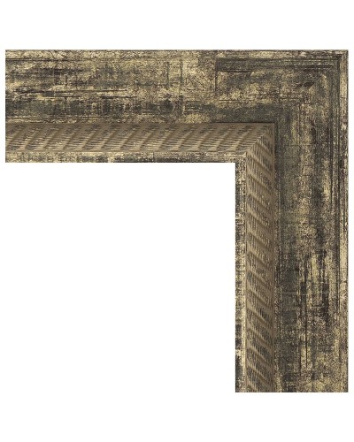 Зеркало Evoform Exclusive-G 118х93 BY 4350 с гравировкой в багетной раме - Старое дерево с плетением 70 мм