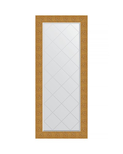 Зеркало Evoform Exclusive-G 156х66 BY 4151 с гравировкой в багетной раме - Чеканка золотая 90 мм