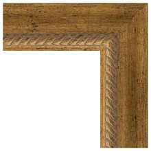 Зеркало Evoform Exclusive-G 118х93 BY 4348 с гравировкой в багетной раме - Состаренная бронза с плетением 70 мм