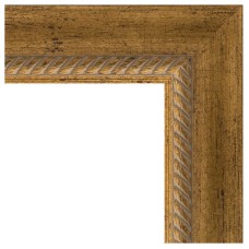 Зеркало Evoform Exclusive-G 118х93 BY 4348 с гравировкой в багетной раме - Состаренная бронза с плетением 70 мм