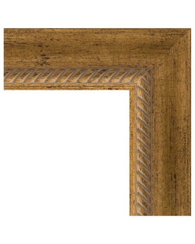 Зеркало Evoform Exclusive-G 118х93 BY 4348 с гравировкой в багетной раме - Состаренная бронза с плетением 70 мм