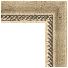 Зеркало Evoform Exclusive-G 118х93 BY 4347 с гравировкой в багетной раме - Состаренное серебро с плетением 70 мм