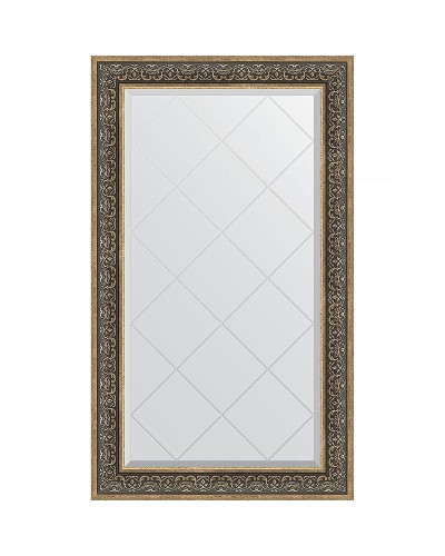 Зеркало Evoform Exclusive-G 134х79 BY 4250 с гравировкой в багетной раме - Вензель серебряный 101 мм