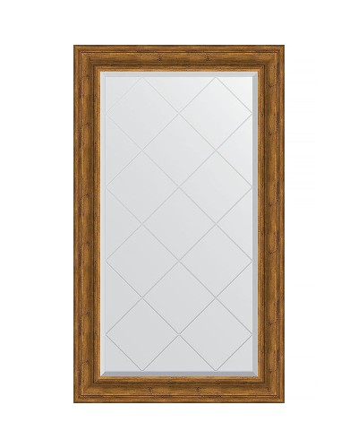 Зеркало Evoform Exclusive-G 134х79 BY 4247 с гравировкой в багетной раме - Травленая бронза 99 мм