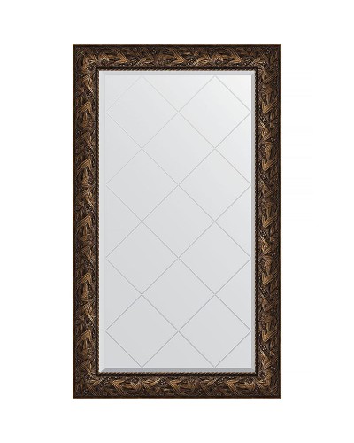 Зеркало Evoform Exclusive-G 133х79 BY 4244 с гравировкой в багетной раме - Византия бронза 99 мм