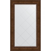 Зеркало Evoform Exclusive-G 137х82 BY 4257 с гравировкой в багетной раме - Состаренная бронза с орнаментом 120 мм