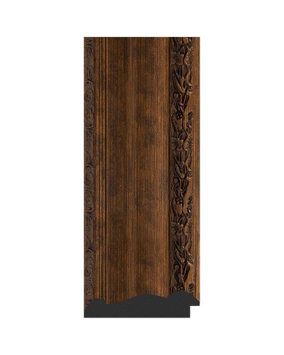 Зеркало Evoform Exclusive-G 137х82 BY 4257 с гравировкой в багетной раме - Состаренная бронза с орнаментом 120 мм