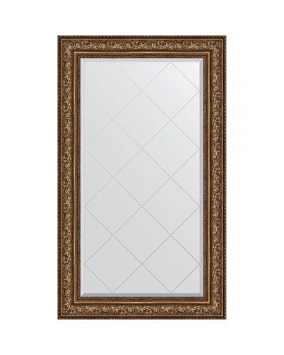Зеркало Evoform Exclusive-G 135х80 BY 4255 с гравировкой в багетной раме - Виньетка состаренная бронза 109 мм