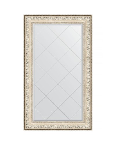 Зеркало Evoform Exclusive-G 135х80 BY 4254 с гравировкой в багетной раме - Виньетка серебро 109 мм