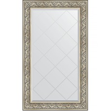 Зеркало Evoform Exclusive-G 135х80 BY 4252 с гравировкой в багетной раме - Барокко серебро 106 мм