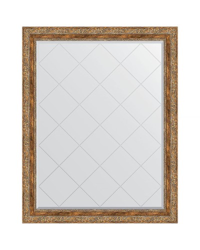 Зеркало Evoform Exclusive-G 120х95 BY 4359 с гравировкой в багетной раме - Виньетка античная бронза 85 мм