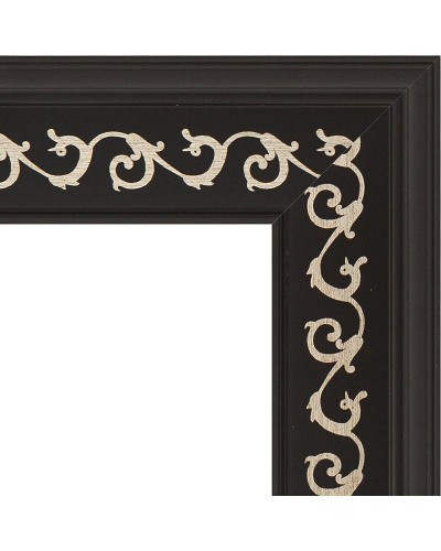 Зеркало Evoform Exclusive-G 157х75 BY 4268 с гравировкой в багетной раме - Черный ардеко 81 мм