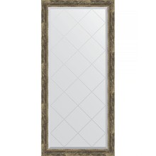 Зеркало Evoform Exclusive-G 135х73 BY 4264 с гравировкой в багетной раме - Старое дерево с плетением 70 мм