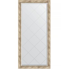 Зеркало Evoform Exclusive-G 135х73 BY 4263 с гравировкой в багетной раме - Прованс с плетением 70 мм