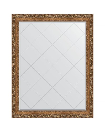 Зеркало Evoform Exclusive-G 120х95 BY 4357 с гравировкой в багетной раме - Виньетка бронзовая 85 мм