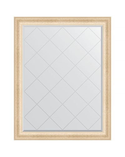 Зеркало Evoform Exclusive-G 120х95 BY 4355 с гравировкой в багетной раме - Старый гипс 82 мм